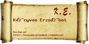 Könyves Erzsébet névjegykártya
